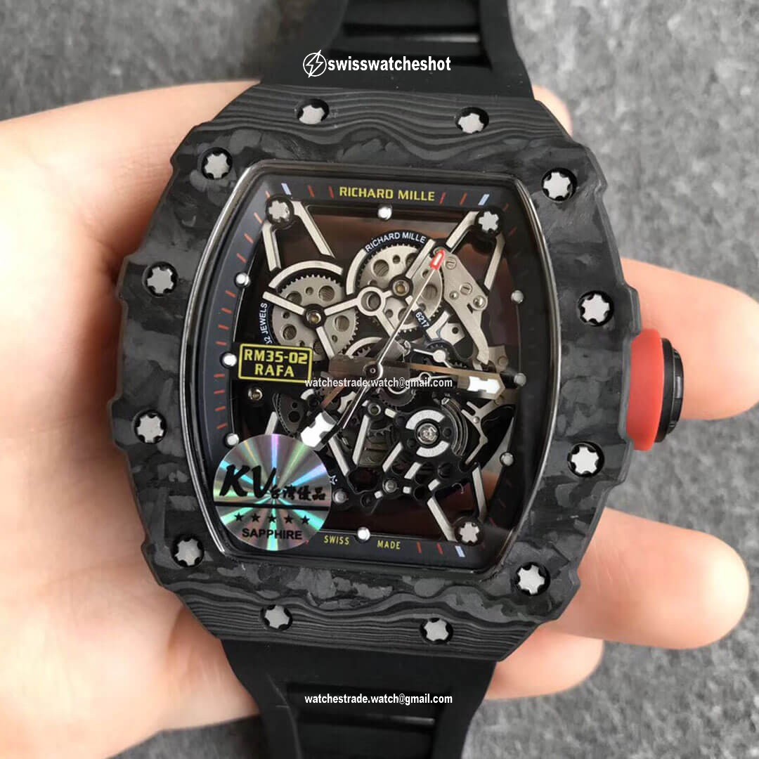 Richard Mille RM35-02 KV Factory V3 Carbon Fiber Black Strap Richard Mille RM35-02 KV Factory V3 Carbon Fiber Black Strap