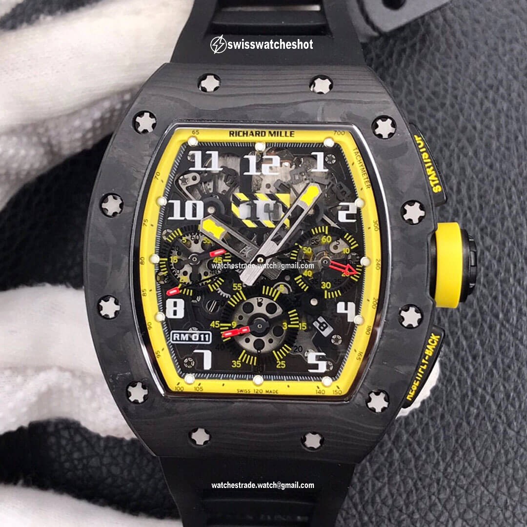 Richard Mille RM-011 KV Factory Forged Carbon Black Strap Richard Mille RM-011 KV Factory Forged Carbon Black Strap
