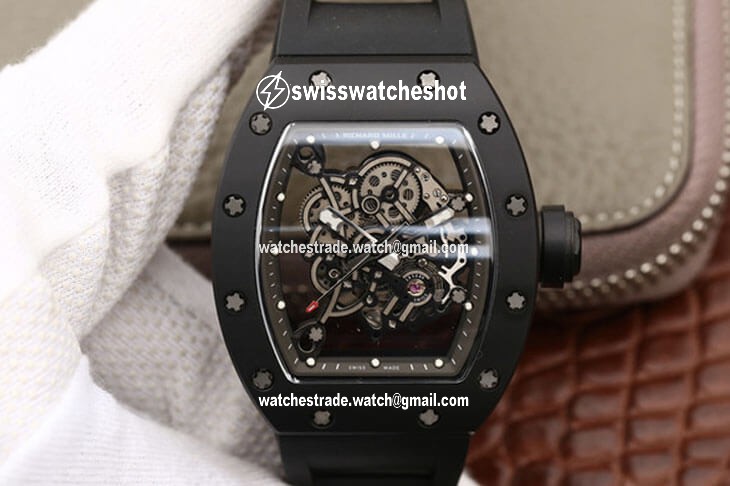 Richard Mille RM055 KV Factory Ceramics Black Strap Richard Mille RM055 KV Factory Ceramics Black Strap