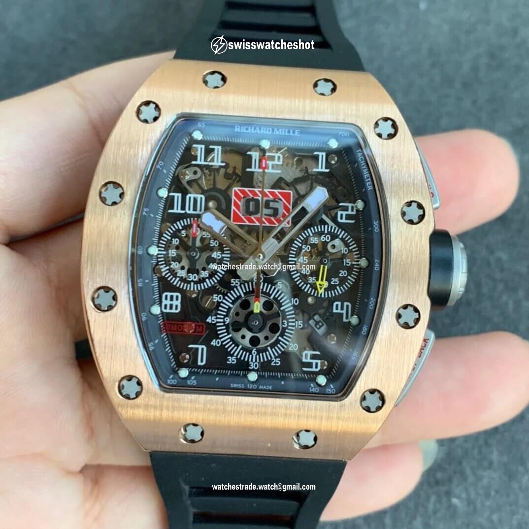 Richard Mille RM11 KV Factory Rose Gold Skeleton Dial Richard Mille RM11 KV Factory Rose Gold Skeleton Dial