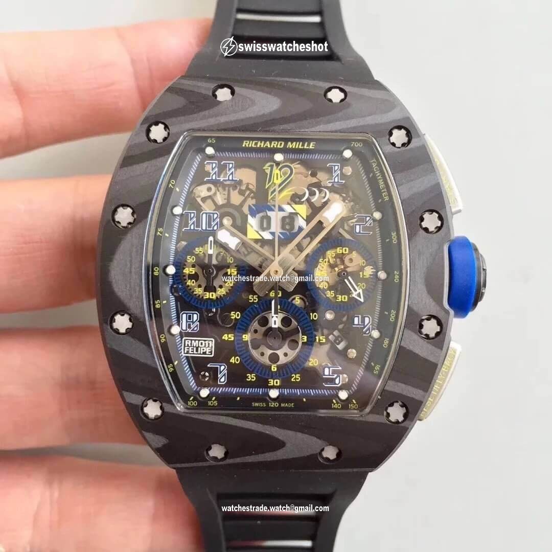 Richard Mille RM-011 KV Factory Carbon Fiber Case Richard Mille RM-011 KV Factory Carbon Fiber Case