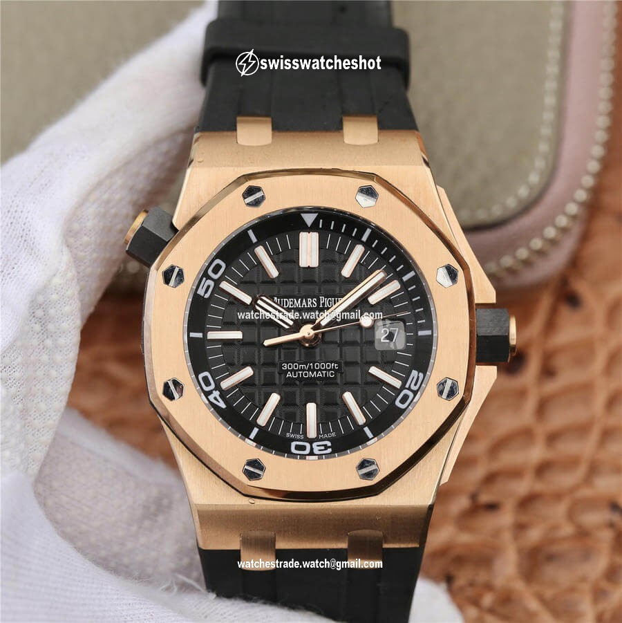Audemars Piguet Royal Oak Offshore 15710 JF Factory V8 Rose Gold Black Dial Audemars Piguet Royal Oak Offshore 15710 JF Factory V8 Rose Gold Black Dial