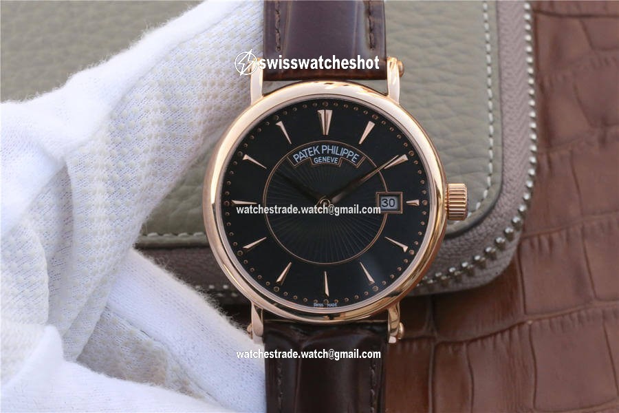 Patek Philippe Calatrava ZF Factory Rose Gold Black Dial Patek Philippe Calatrava ZF Factory Rose Gold Black Dial