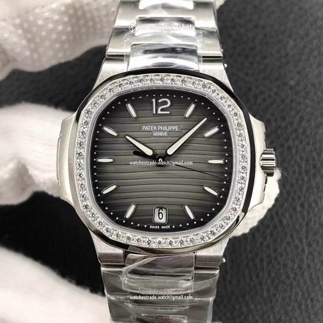 Patek Philippe Nautilus Ladies 7118-1200A-011 PF Factory Gray Black Gradient Dial Patek Philippe Nautilus Ladies 7118-1200A-011 PF Factory Gray Black Gradient Dial