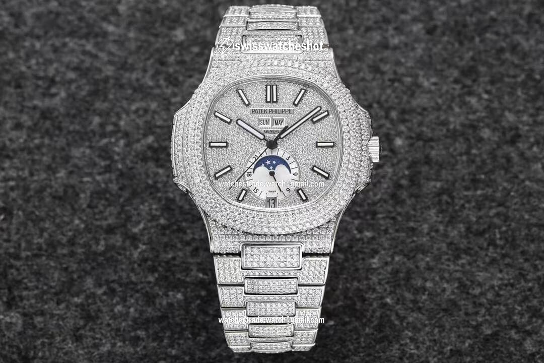 Patek Philippe Nautilus 5726/1A-014 R8 Factory Gypsophila Silver Diamond Patek Philippe Nautilus 5726/1A-014 R8 Factory Gypsophila Silver Diamond