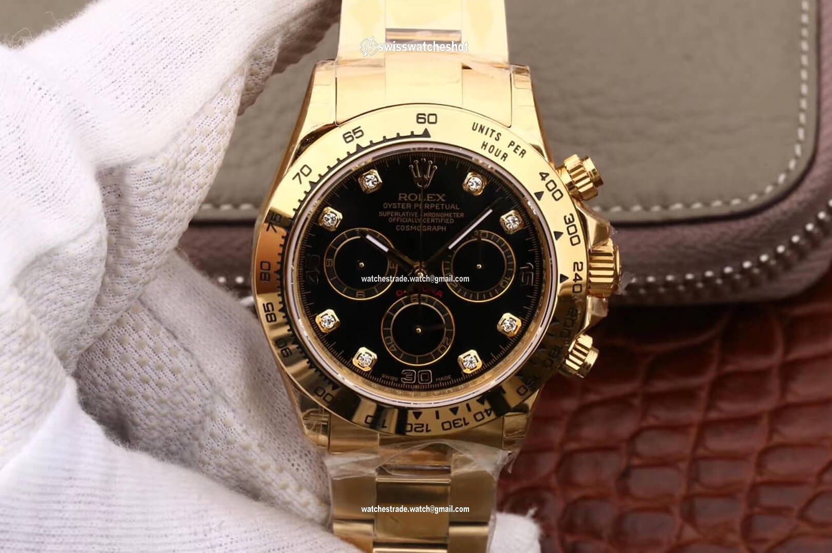 Rolex Daytona Cosmograph M116508-0008 JH Factory Diamonds Black Dial Rolex Daytona Cosmograph M116508-0008 JH Factory Diamonds Black Dial