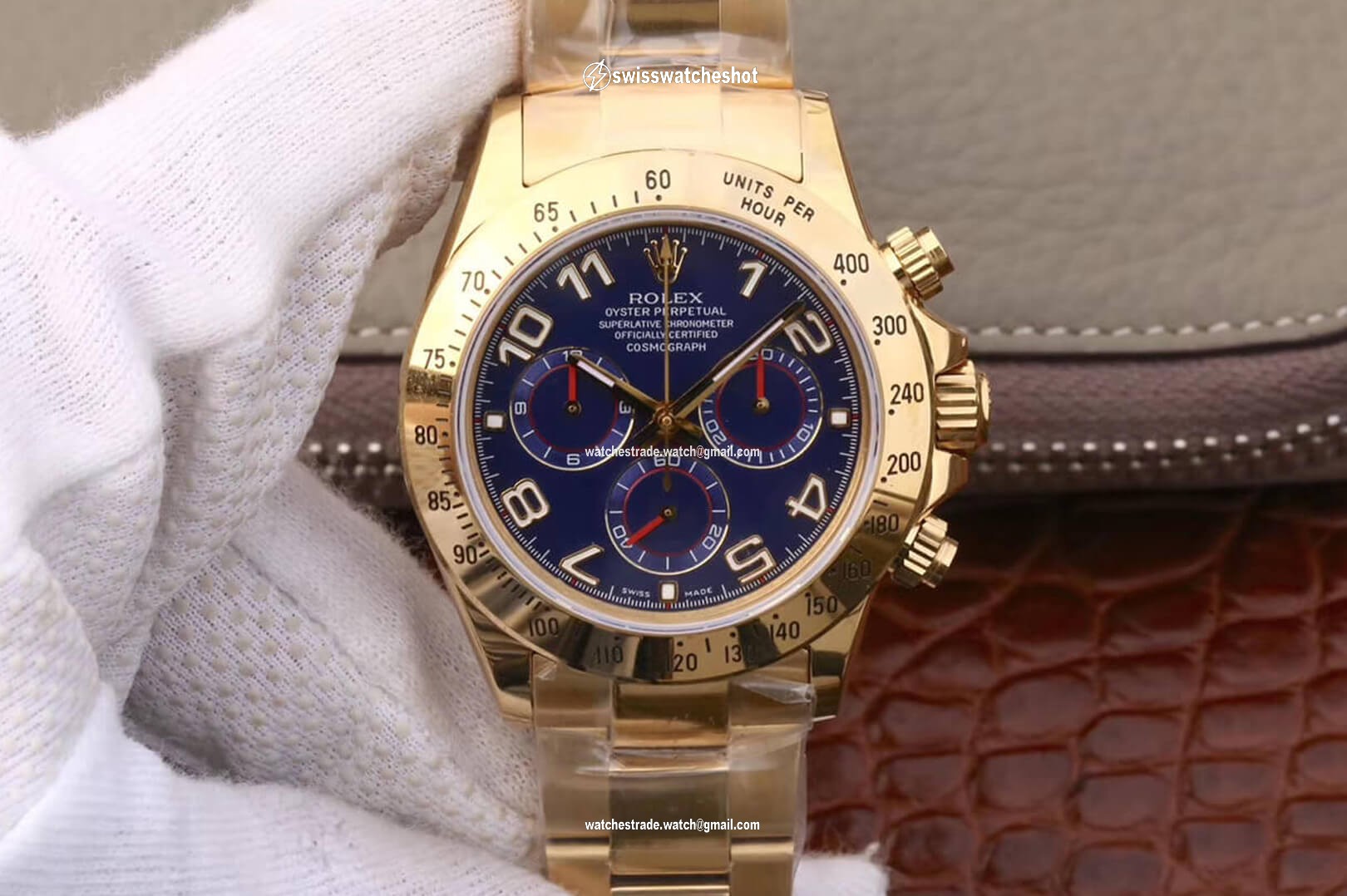 Rolex Daytona Cosmograph 116528 JH Factory Full Gold Blue Dial Rolex Daytona Cosmograph 116528 JH Factory Full Gold Blue Dial