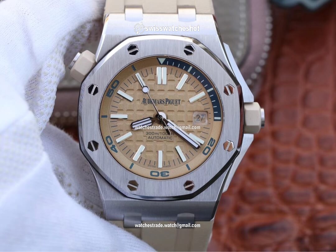 Audemars Piguet Royal Oak Offshore 15710ST.OO.A085CA.01 JF Factory Beige Dial Audemars Piguet Royal Oak Offshore 15710ST.OO.A085CA.01 JF Factory Beige Dial