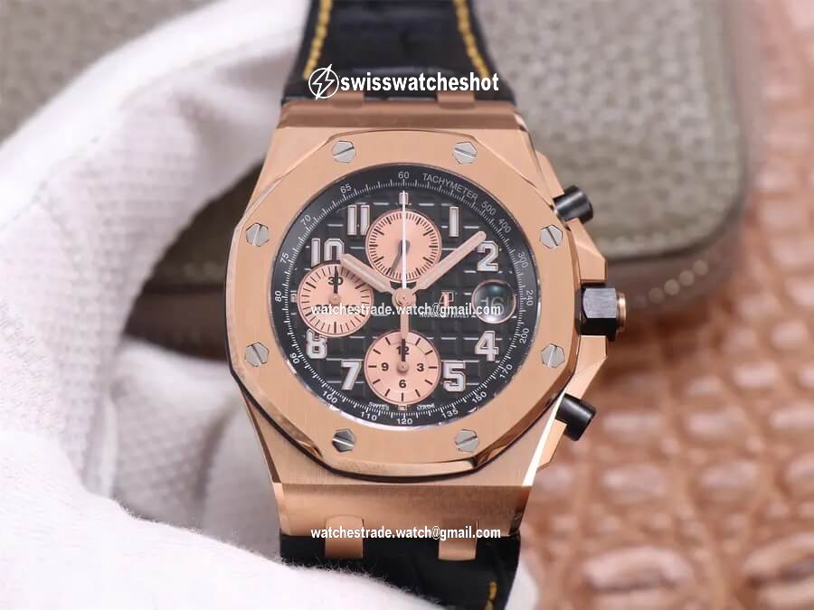 Audemars Piguet Royal Oak Offshore 26470OR JF Factory Rose Gold Black Dial Audemars Piguet Royal Oak Offshore 26470OR JF Factory Rose Gold Black Dial