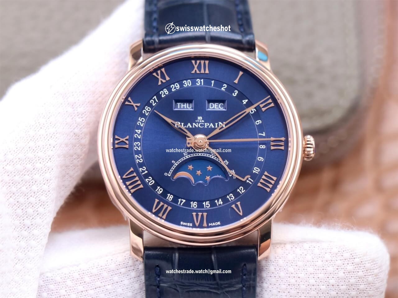 Blancpain Villeret 6654-3640-55 OM Factory V3 Blue Dial Blancpain Villeret 6654-3640-55 OM Factory V3 Blue Dial