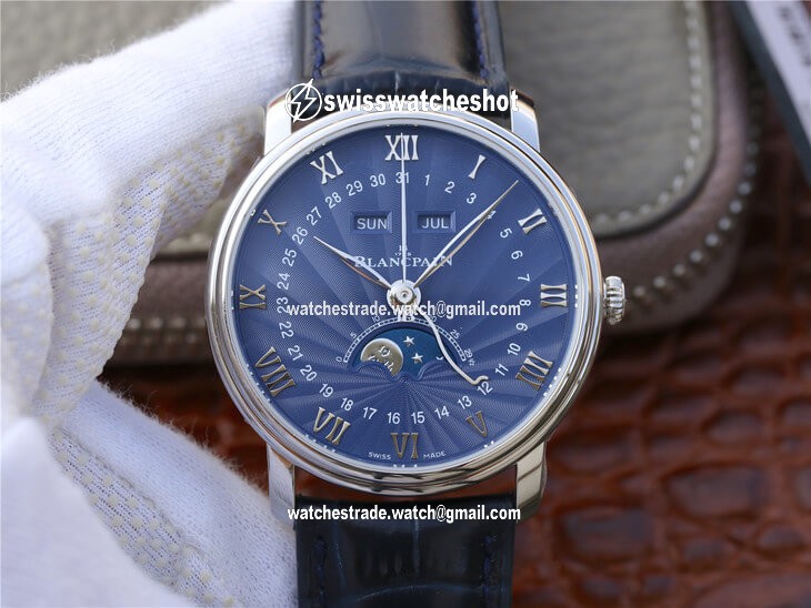 Blancpain Villeret 6654-1529-55B OM Factory V2 Blue Dial Blancpain Villeret 6654-1529-55B OM Factory V2 Blue Dial