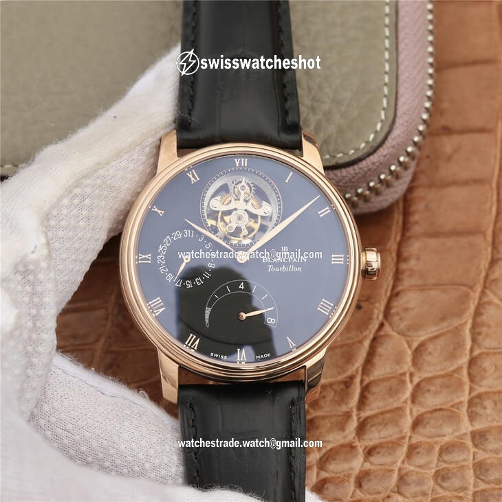 Blancpain Villeret 6025-3642-55B JB Factory Black Dial Blancpain Villeret 6025-3642-55B JB Factory Black Dial
