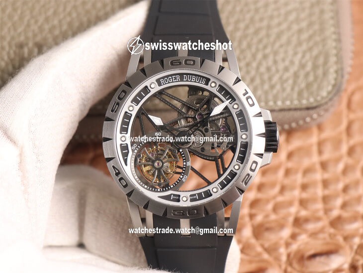 Roger Dubuis Excalibur Spidr RDDBEX0479 JB Factory Tourbillon Skeleton Dial Black Strap Roger Dubuis Excalibur Spidr RDDBEX0479 JB Factory Tourbillon Skeleton Dial Black Strap