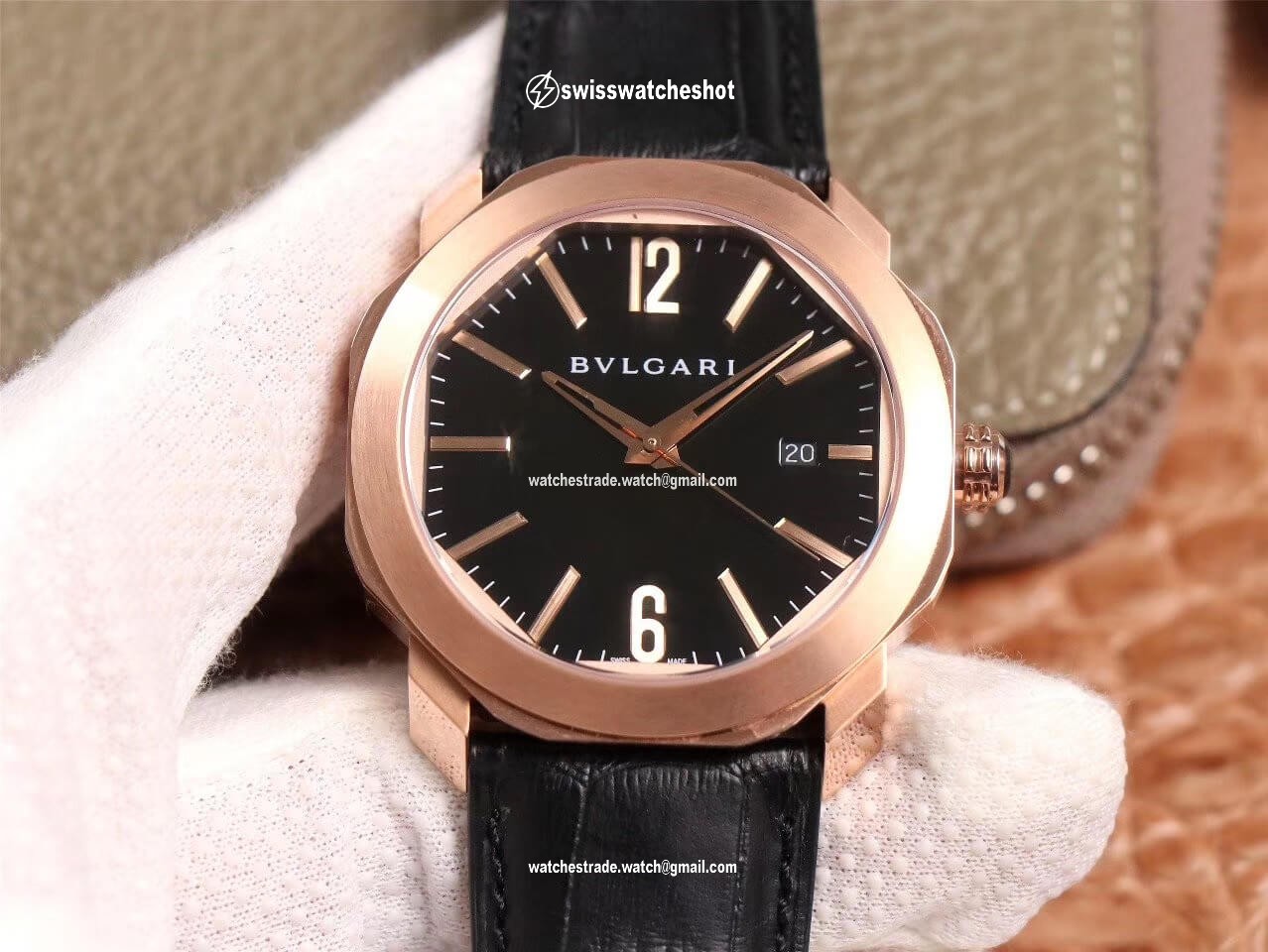 Bvlgari Octo 101963 BGOP41BGLD BV Factory Black Dial Bvlgari Octo 101963 BGOP41BGLD BV Factory Black Dial