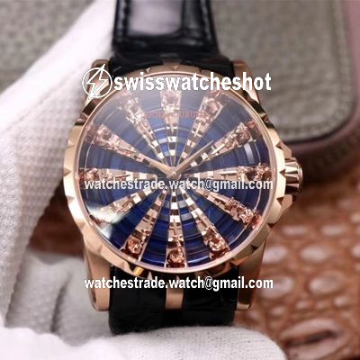 Roger Dubuis Excalibur RDDBEX0684 ZZ Factory Rose Gold Blue Dial Roger Dubuis Excalibur RDDBEX0684 ZZ Factory Rose Gold Blue Dial