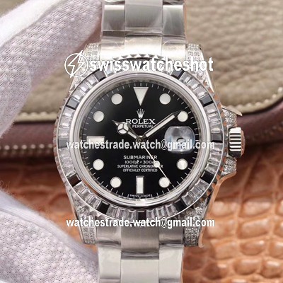 Rolex Submariner Date 116610LN Diamond Customized Edition GS Factory Black Dial Rolex Submariner Date 116610LN Diamond Customized Edition GS Factory Black Dial