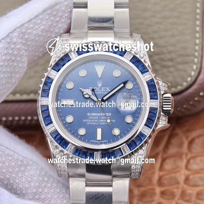Rolex Submariner Date 116619LB Diamond Customized Edition GS Factory Blue Dial Rolex Submariner Date 116619LB Diamond Customized Edition GS Factory Blue Dial
