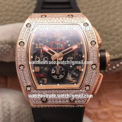Richard Mille RM011 RG/5423 Felipe Massa KV Factory Rose Gold Diamond Bezel Richard Mille RM011 RG/5423 Felipe Massa KV Factory Rose Gold Diamond Bezel