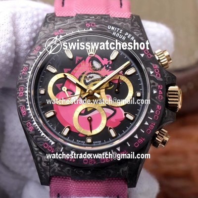 Rolex Daytona Cosmos Chronograph Carbon Fiber Edition Pink Exploded Dragon Dial Rolex Daytona Cosmos Chronograph Carbon Fiber Edition Pink Exploded Dragon Dial