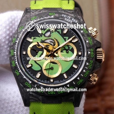 Rolex Daytona Cosmos Chronograph Carbon Fiber Edition Green Exploded Dragon Dial Rolex Daytona Cosmos Chronograph Carbon Fiber Edition Green Exploded Dragon Dial