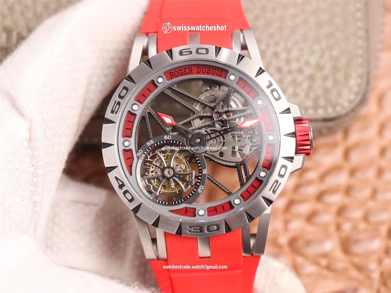 JB Factory Roger Dubuis Excalibur Spider Carbon Skeleton Flying Tourbillon RDDBEX0572 Transparent Version JB Factory Roger Dubuis Excalibur Spider Carbon Skeleton Flying Tourbillon RDDBEX0572 Transparent Version