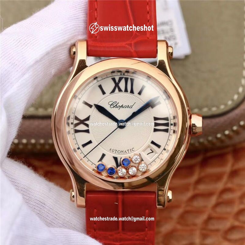 Chopard Happy Sport 36MM Automatic Rose Gold Diamonds YF Factory 274808-5001 Rad Chopard Happy Sport 36MM Automatic Rose Gold Diamonds YF Factory 274808-5001 Rad