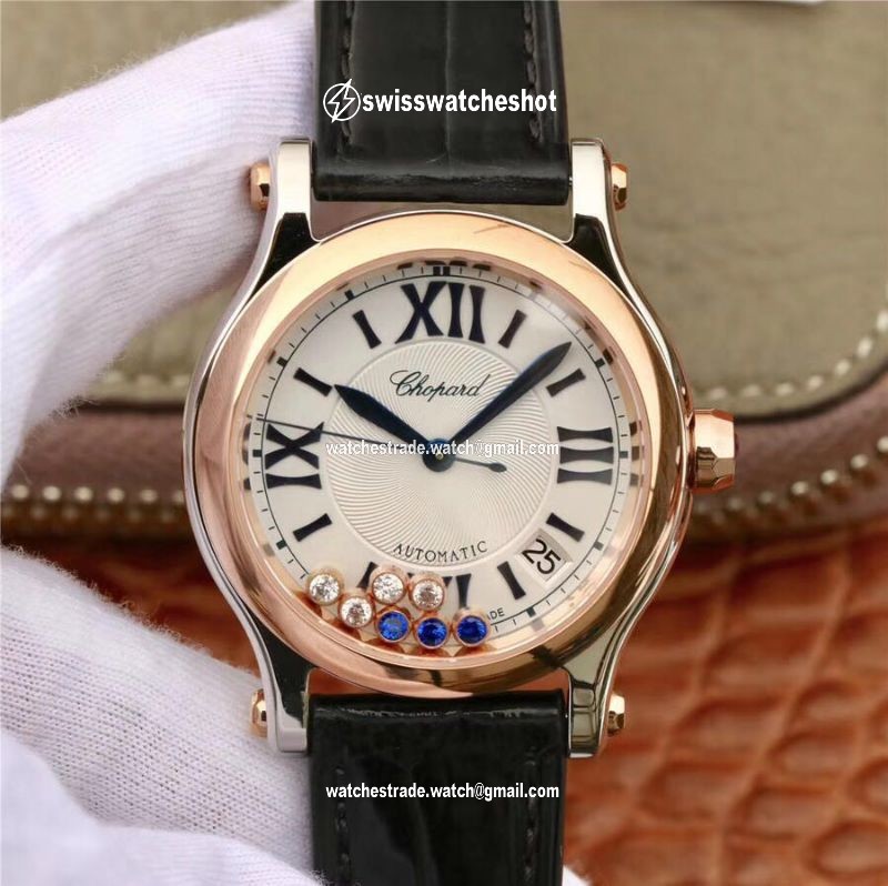 Chopard Happy Sport 36MM Automatic Rose Gold Diamonds YF Factory 274808-5001 Chopard Happy Sport 36MM Automatic Rose Gold Diamonds YF Factory 274808-5001