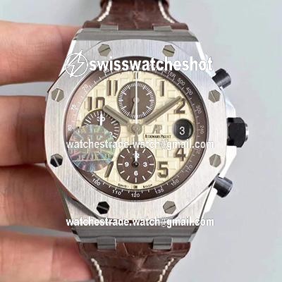 Audemars Piguet Royal Oak Offshore 26470ST.OO.A801CR.01 JF Factory V2 Beige Dial Audemars Piguet Royal Oak Offshore 26470ST.OO.A801CR.01 JF Factory V2 Beige Dial