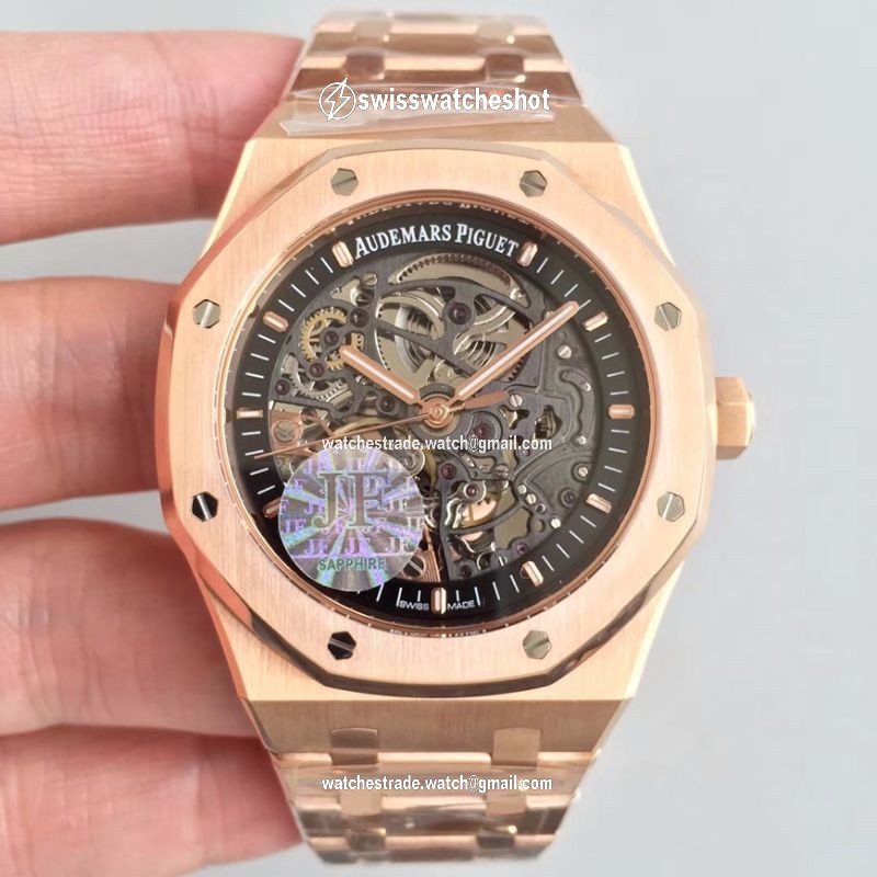 Audemars Piguet Royal Oak 15407OR.OO.1220OR.01 JF Factory Skeleton Dial Audemars Piguet Royal Oak 15407OR.OO.1220OR.01 JF Factory Skeleton Dial