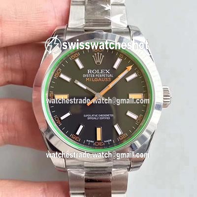 Rolex Milgauss 116400GV AR Factory Black Dial Rolex Milgauss 116400GV AR Factory Black Dial