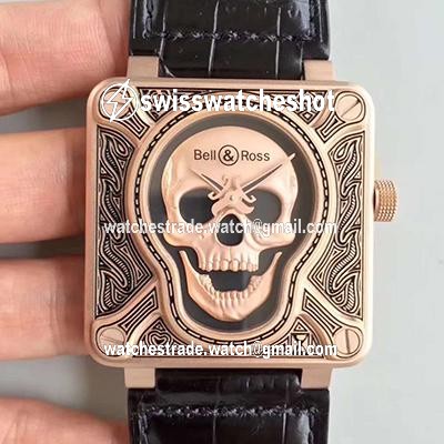 Bell & Ross BR 01 Skull Bronze Rose Gold and Black Dial Bell & Ross BR 01 Skull Bronze Rose Gold and Black Dial