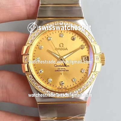 Omega Constellation 123.55.38.21.58.001 38MM 3S Factory Gold Dial Omega Constellation 123.55.38.21.58.001 38MM 3S Factory Gold Dial