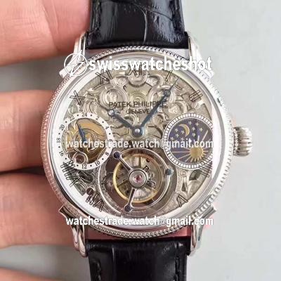 Patek Philippe Tourbillon Moonphase Silver Dial Patek Philippe Tourbillon Moonphase Silver Dial