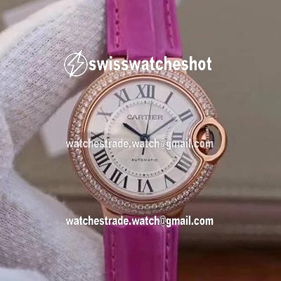 Cartier Ballon Bleu 36MM Rose Gold V9 Factory Silver Dial Cartier Ballon Bleu 36MM Rose Gold V9 Factory Silver Dial