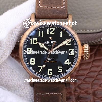 Zenith Pilot Type 20 Extra Special Bronze 29.2430.679.21.C753 XF Factory Black Dial Zenith Pilot Type 20 Extra Special Bronze 29.2430.679.21.C753 XF Factory Black Dial