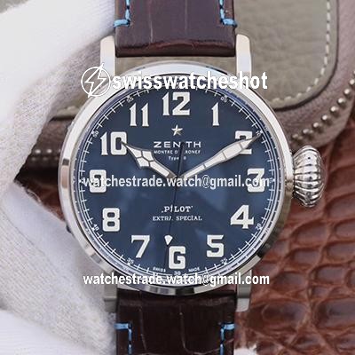 Zenith Pilot Type 20 Extra Special 03.2430.3000.21.C738 XF Factory Blue Dial Zenith Pilot Type 20 Extra Special 03.2430.3000.21.C738 XF Factory Blue Dial