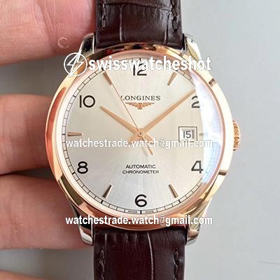 Longines Record L2.820.4.76.2 18K Rose Gold Silver Dial Longines Record L2.820.4.76.2 18K Rose Gold Silver Dial