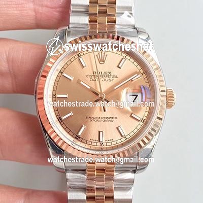 Rolex Datejust 116234 36mm AR Factory Rose Gold Dial Rolex Datejust 116234 36mm AR Factory Rose Gold Dial