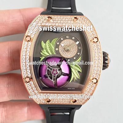 Richard Mille RM19-02 KV Factory Tourbillon Fleur Magnolia Dial Richard Mille RM19-02 KV Factory Tourbillon Fleur Magnolia Dial