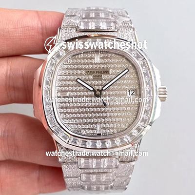 Patek Philippe Nautilus Jumbo 5719/1G-001 Diamonds Dial Patek Philippe Nautilus Jumbo 5719/1G-001 Diamonds Dial