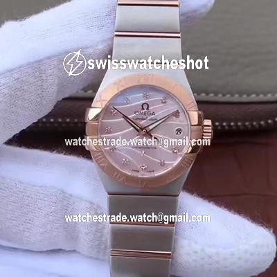 Omega Constellation Double Eagle Lady Pink Mother-Of-Pearl Dial 27MM 3S Factory Omega Constellation Double Eagle Lady Pink Mother-Of-Pearl Dial 27MM 3S Factory