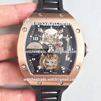 Richard Mille RM001 Rose Gold Tourbillon JB Factory Black Dial Richard Mille RM001 Rose Gold Tourbillon JB Factory Black Dial