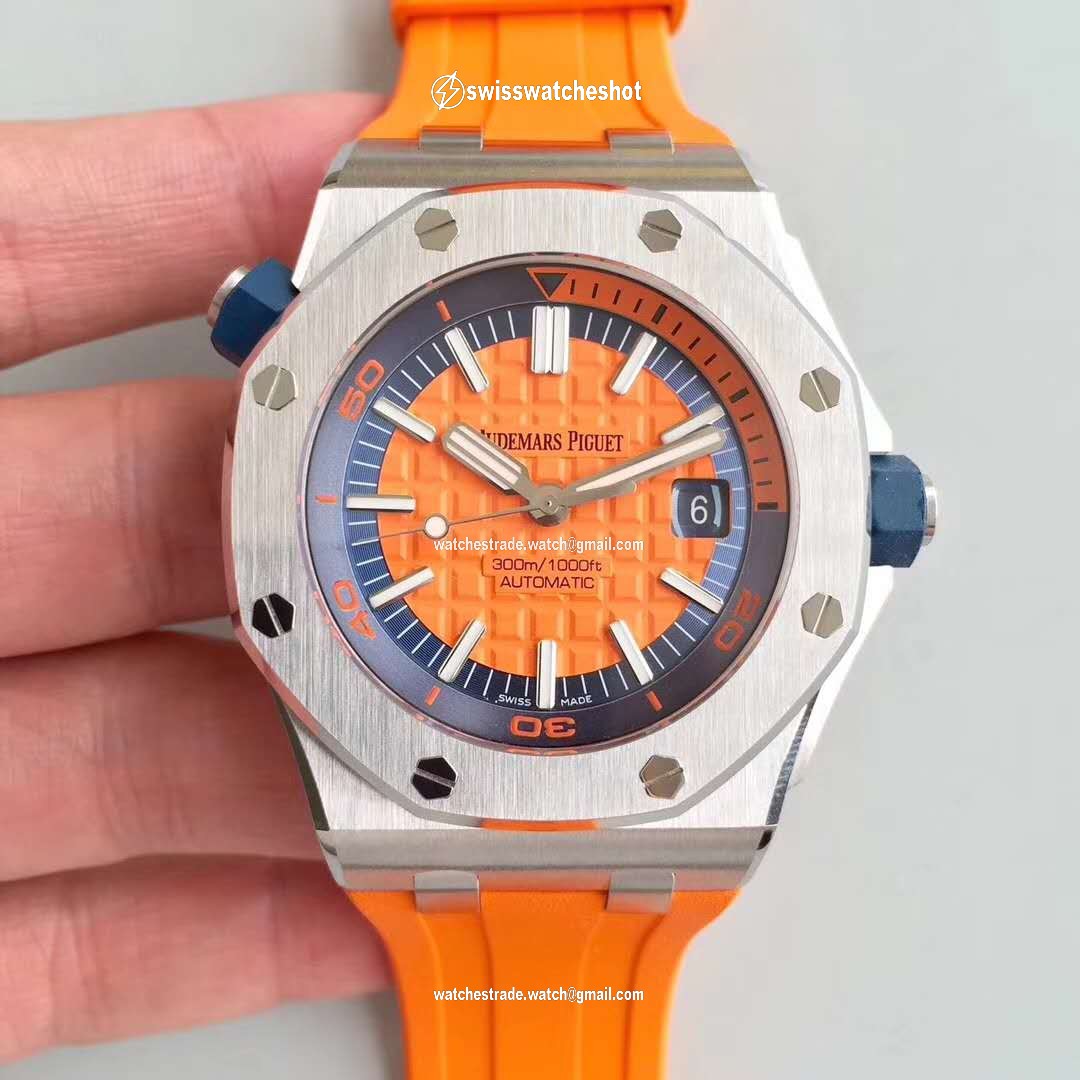 Audemars Piguet Royal Oak Offshore Diver 15710ST.OO.A070CA.01 JF Factory V3 Orange Dial Audemars Piguet Royal Oak Offshore Diver 15710ST.OO.A070CA.01 JF Factory V3 Orange Dial