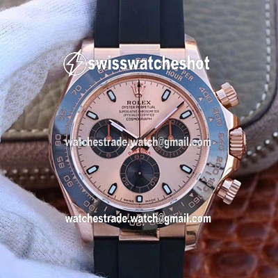 Rolex Daytona Cosmograph 116515LN Noob Factory Rose Gold Dial Rolex Daytona Cosmograph 116515LN Noob Factory Rose Gold Dial