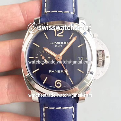 Panerai Luminor 1950 3 Days GMT Acciaio PAM688 VS Factory V2 Blue Dial Panerai Luminor 1950 3 Days GMT Acciaio PAM688 VS Factory V2 Blue Dial