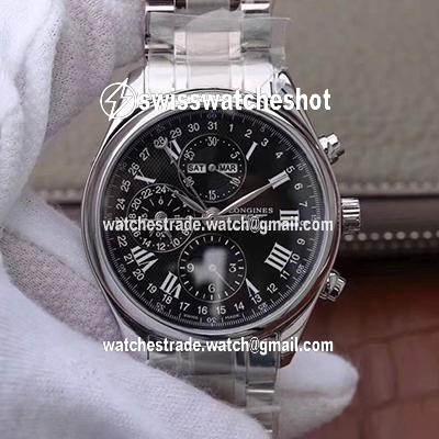 Longines Conquest Classic Chronograph Moonphase Black Dial Longines Conquest Classic Chronograph Moonphase Black Dial