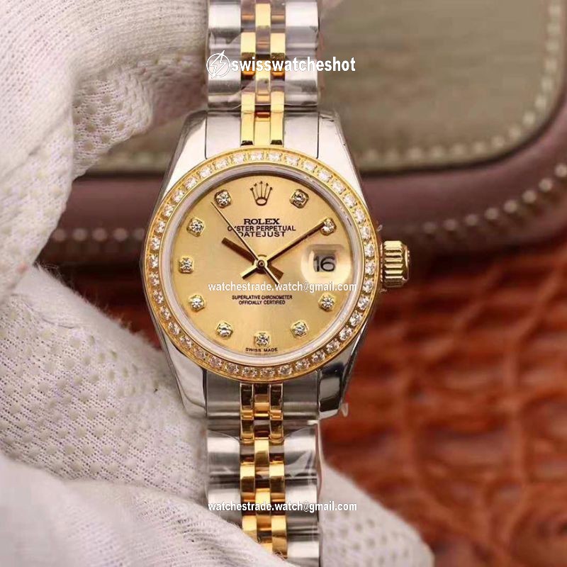 Rolex Lady Datejust 18K Gold Plating 28mm Gold Dial Rolex Lady Datejust 18K Gold Plating 28mm Gold Dial