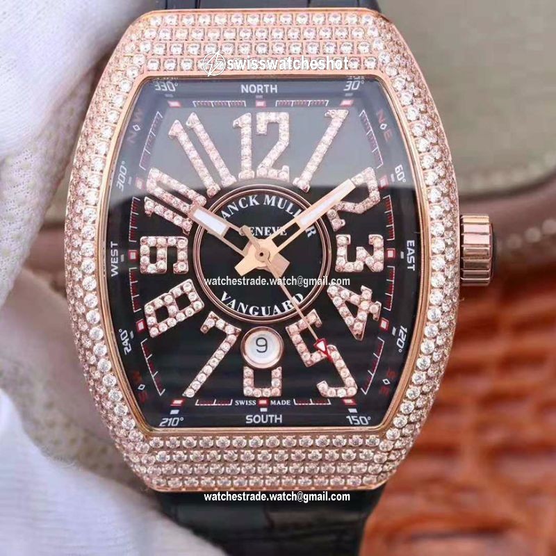 Franck Muller Vanguard 18K Rose Gold V45.SC.DT.D.NBR.CD.5N.NR Black Dial Franck Muller Vanguard 18K Rose Gold V45.SC.DT.D.NBR.CD.5N.NR Black Dial