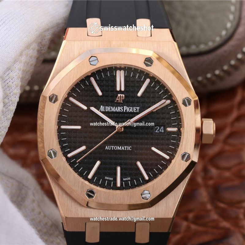 Audemars Piguet Royal Oak 15400OR.OO.D002CR.01 JF Factory Black Dial Audemars Piguet Royal Oak 15400OR.OO.D002CR.01 JF Factory Black Dial