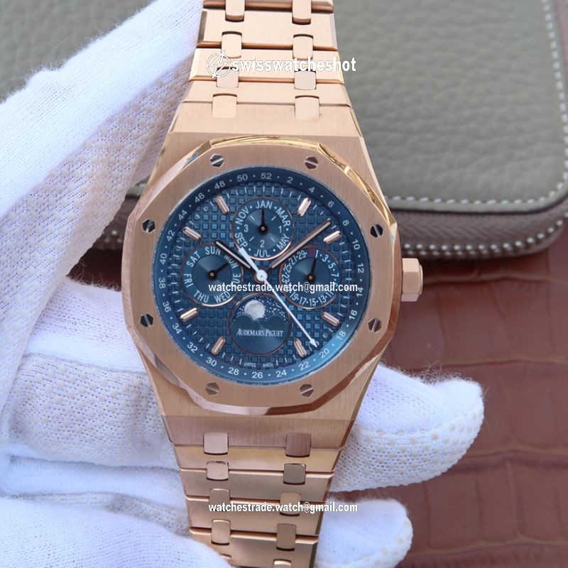 Audemars Piguet Royal Oak Perpetual Calendar 26574OR.OO.1220OR.02 JF Factory Blue Dial Audemars Piguet Royal Oak Perpetual Calendar 26574OR.OO.1220OR.02 JF Factory Blue Dial